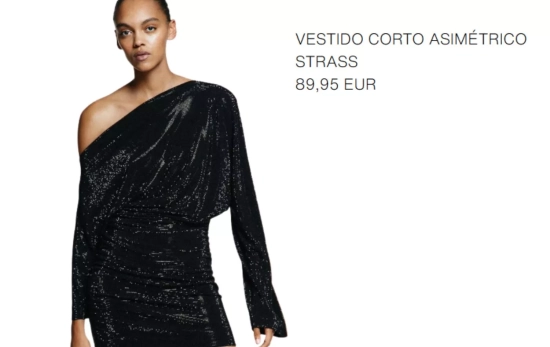 Vestido corto negro/ ZARA