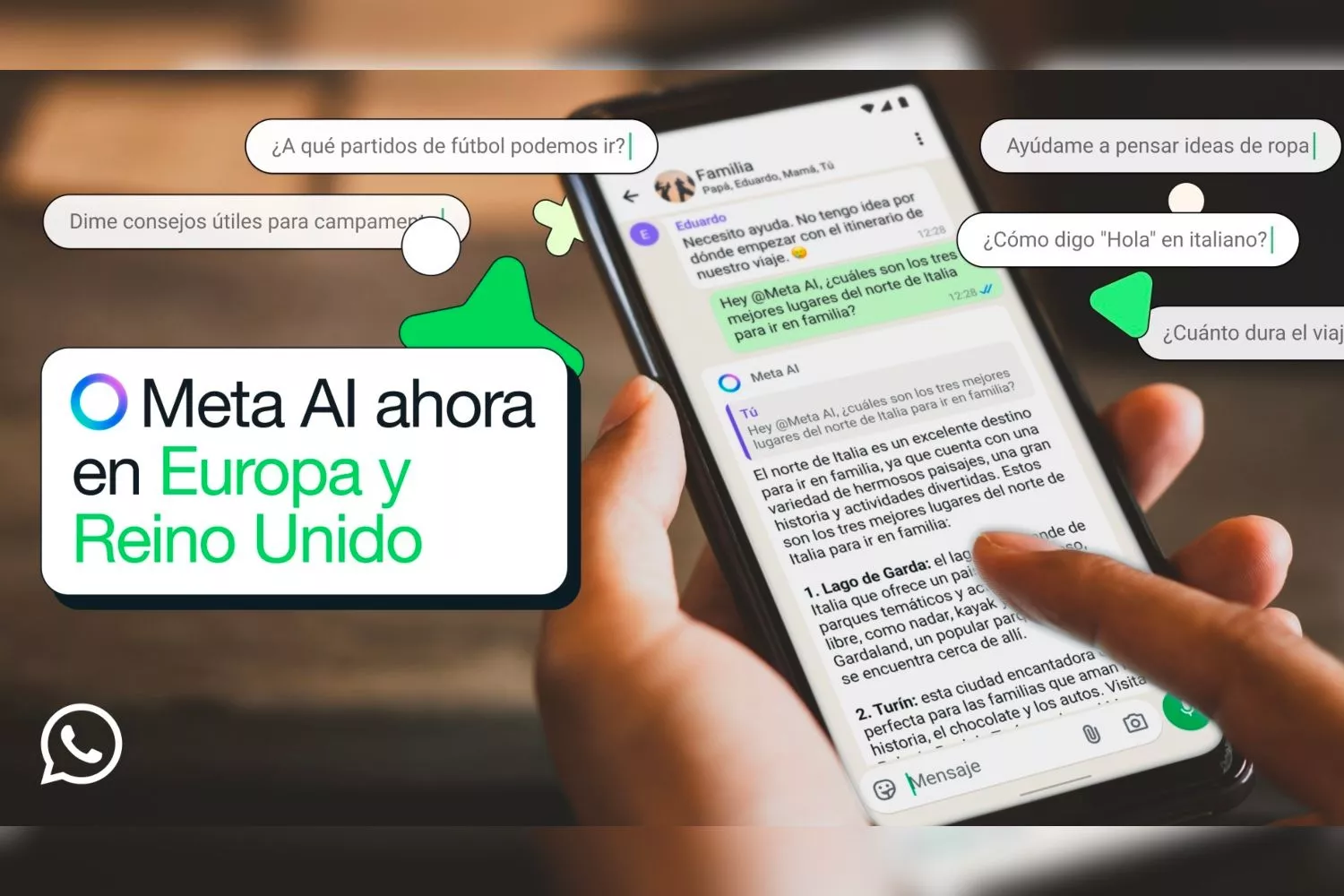 Meta incorpora IA a WhatsApp / CG