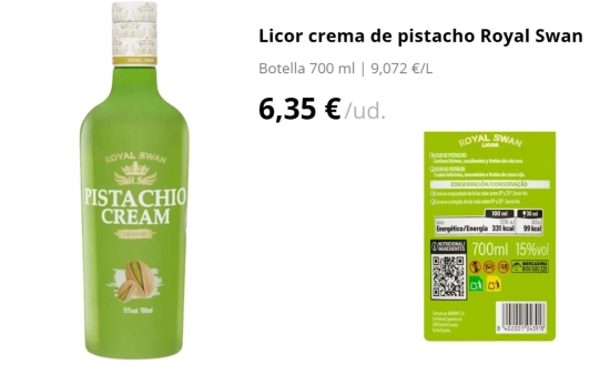Licor de Pitacho/ MERCADONA Licor de Pitacho/ MERCADONA