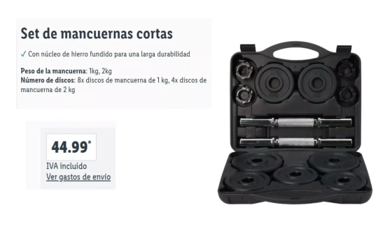 Pesas cromadas/ LIDL