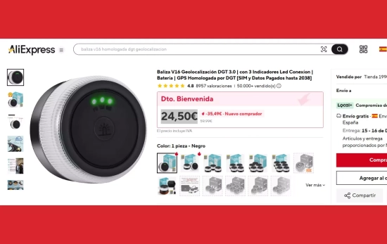 La baliza a la venta en AliExpress / CG La baliza a la venta en AliExpress / CG