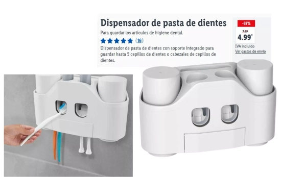 Dispensador pasta de dientes/ LIDL Dispensador pasta de dientes/ LIDL