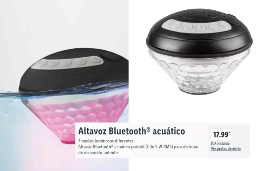 Altavoz acuático/ LIDL Altavoz acuático/ LIDL