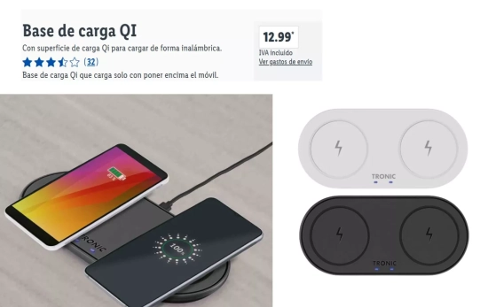 Base de carga QI/ LIDL Base de carga QI/ LIDL