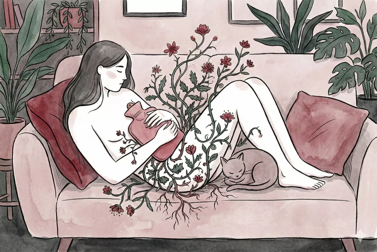 Mujer sufre de dolor menstrual   CONSUMIDOR GLOBAL   GEMINI