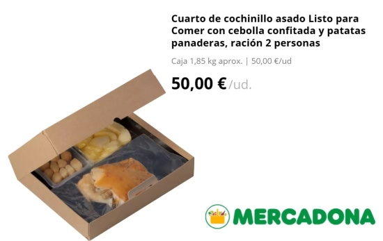 Cuarto de cochinillo asado / MERCADONA