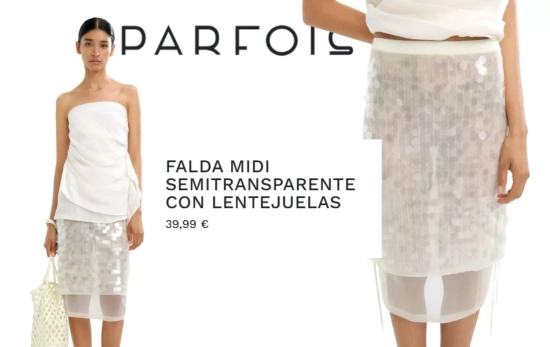 Falda brillo lentejuela/ PARFOIS Falda brillo lentejuela/ PARFOIS