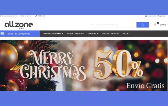 Página web de Allzone / CG Página web de Allzone / CG