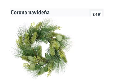 Corona navideña/ LIDL Corona navideña/ LIDL