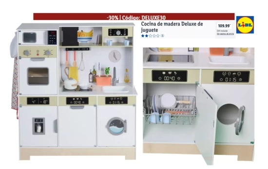 Cocina de madera Deluxe de juguete/ LIDL Cocina de madera Deluxe de juguete/ LIDL
