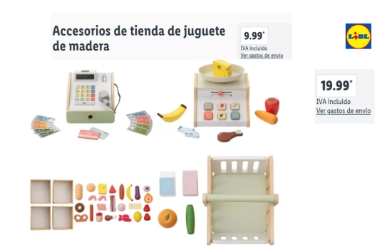 Accesorios de tienda de juguete de madera/ LIDL Accesorios de tienda de juguete de madera/ LIDL