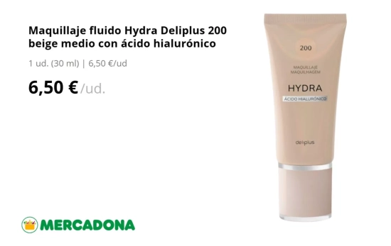 Maquillaje fluido Hydra Deliplus/ Mercadona