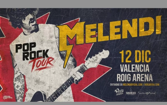 Cartel del concierto de Melendi en el Roig Arena