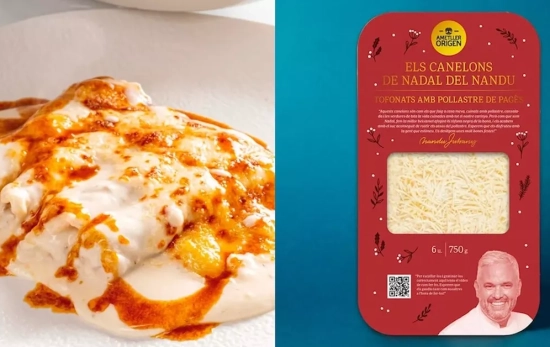 Imagen de los canelones de 22,50 euros de Ametller Origen firmados por Nandu Jubany / FOTOMONTAJE CG Imagen de los canelones de 22,50 euros de Ametller Origen firmados por Nandu Jubany / FOTOMONTAJE CG