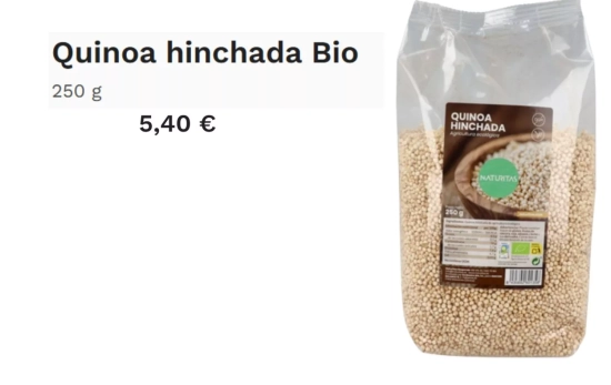 Quinoa hinchada/ NATURITAS
