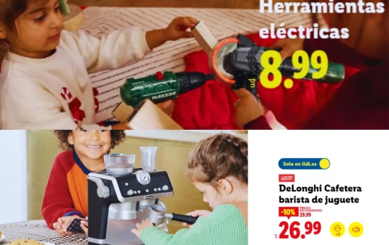 Juguetes de herramientas y cafetera realistas de marcas oficiales /LIDL