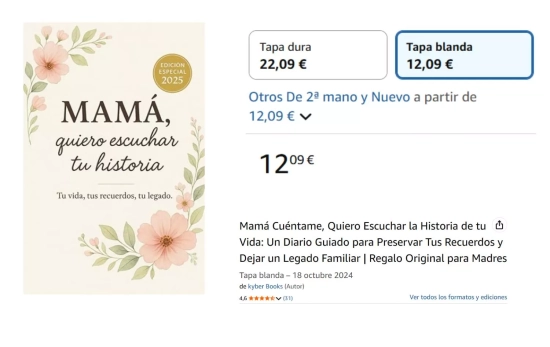 Libro 'Mamá Cuéntame, Quiero Escuchar la Historia'/ AMAZON