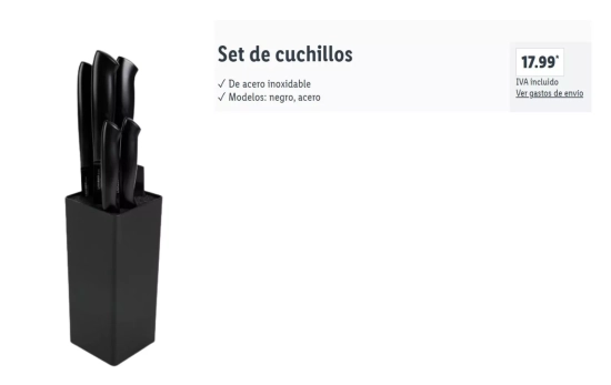 Set de cuchillos/ LIDL