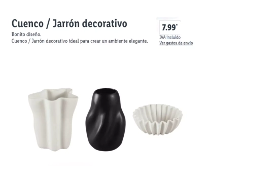Jarrones decoración/ LIDL