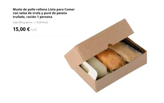 Muslo de pollo relleno Listo para Comer/ MERCADONA