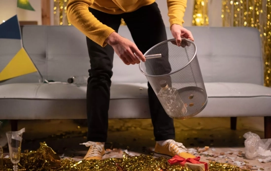 Desorden tras una reunión en las fiestas de Navidad/ CANVA