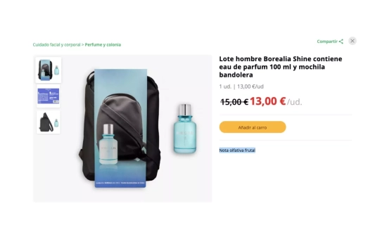 Lote Borealia, fragancia masculina Deliplus / MERCADONA