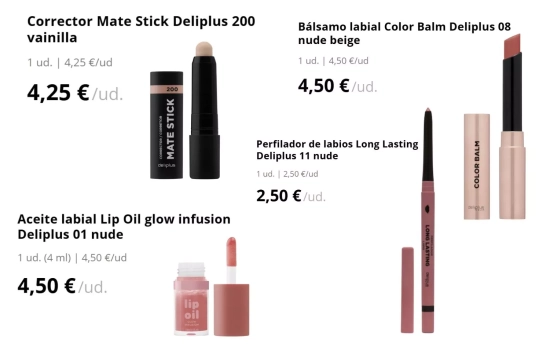 Maquillaje Deliplus para hacer overlip en tonos nude /MERCADONA Maquillaje Deliplus para hacer overlip en tonos nude /MERCADONA