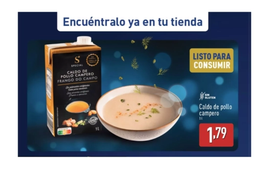 Caldo gourmet de pollo de Aldi / ALDI