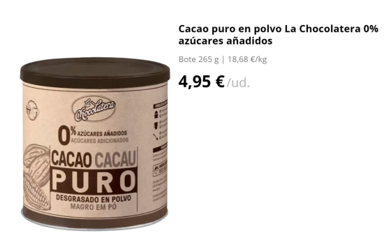 Cacao puro/ MERCADONA
