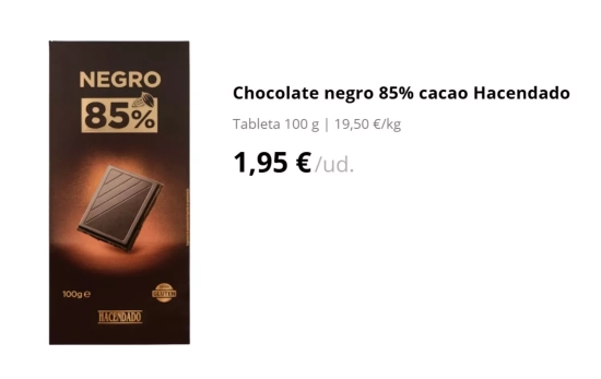 Chocolate negro/ MERCADONA