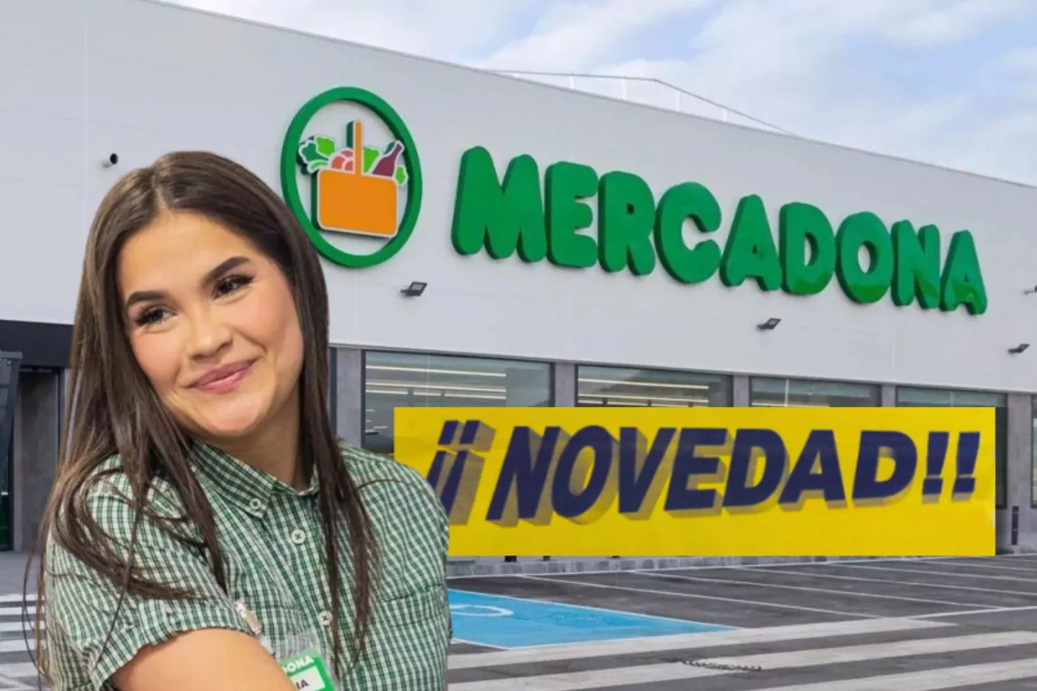 Mercadona y una de sus trabajadoras anuncian que han sacado novedades de enero en sus productos / Montaje Consumidor Global 