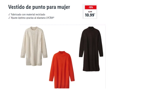 Vestido de punto para mujer/ LIDL