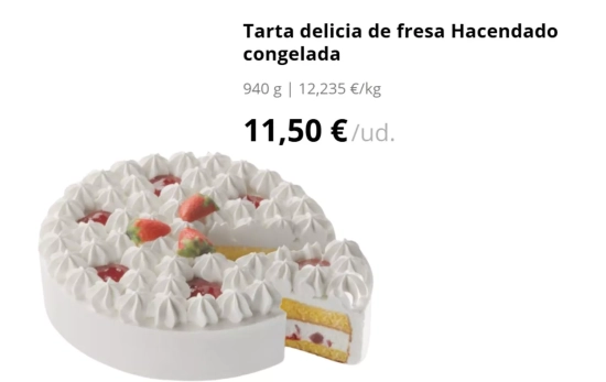 Tarta de fresa/ MERCADONA