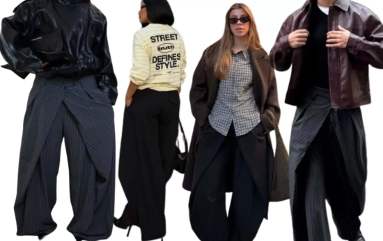 Distintos outfit con el pantalón tendencia de las temporada de invierno 2026/ Montaje Consumidor Global