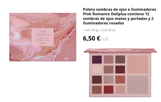 Paleta Pink Romance/ MERCADONA