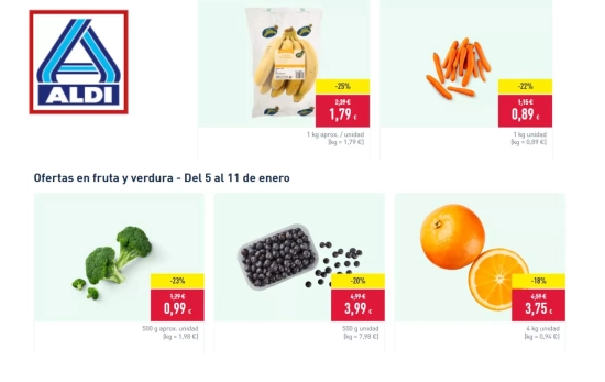 Ofertas fruta y verdura/ ALDI