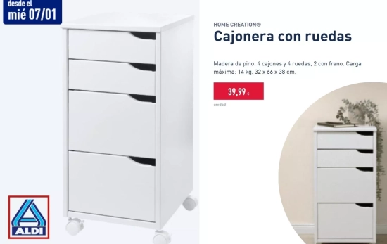 Cajonera con ruedas/ ALDI Cajonera con ruedas/ ALDI