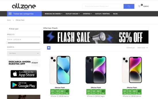 Página web de Allzone / CG