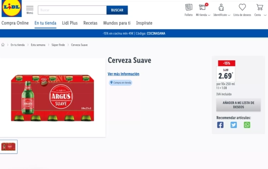 La cerveza Argus de Lidl   CAPTURA