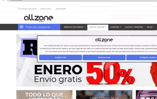 La web bajo el dominio de shopenzona.es   CAPTURA (1)