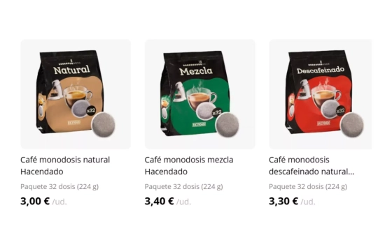 Estilos de café para cafetera Senseo/ MERCADONA
