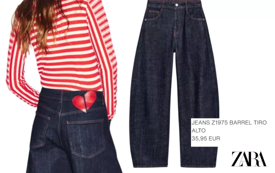 Pantalón barrel colección San Valentín /ZARA