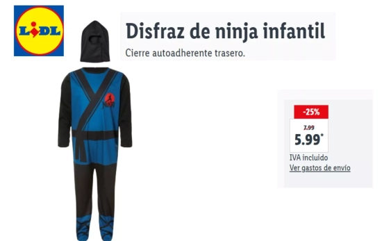Disfraz de ninja/LIDL
