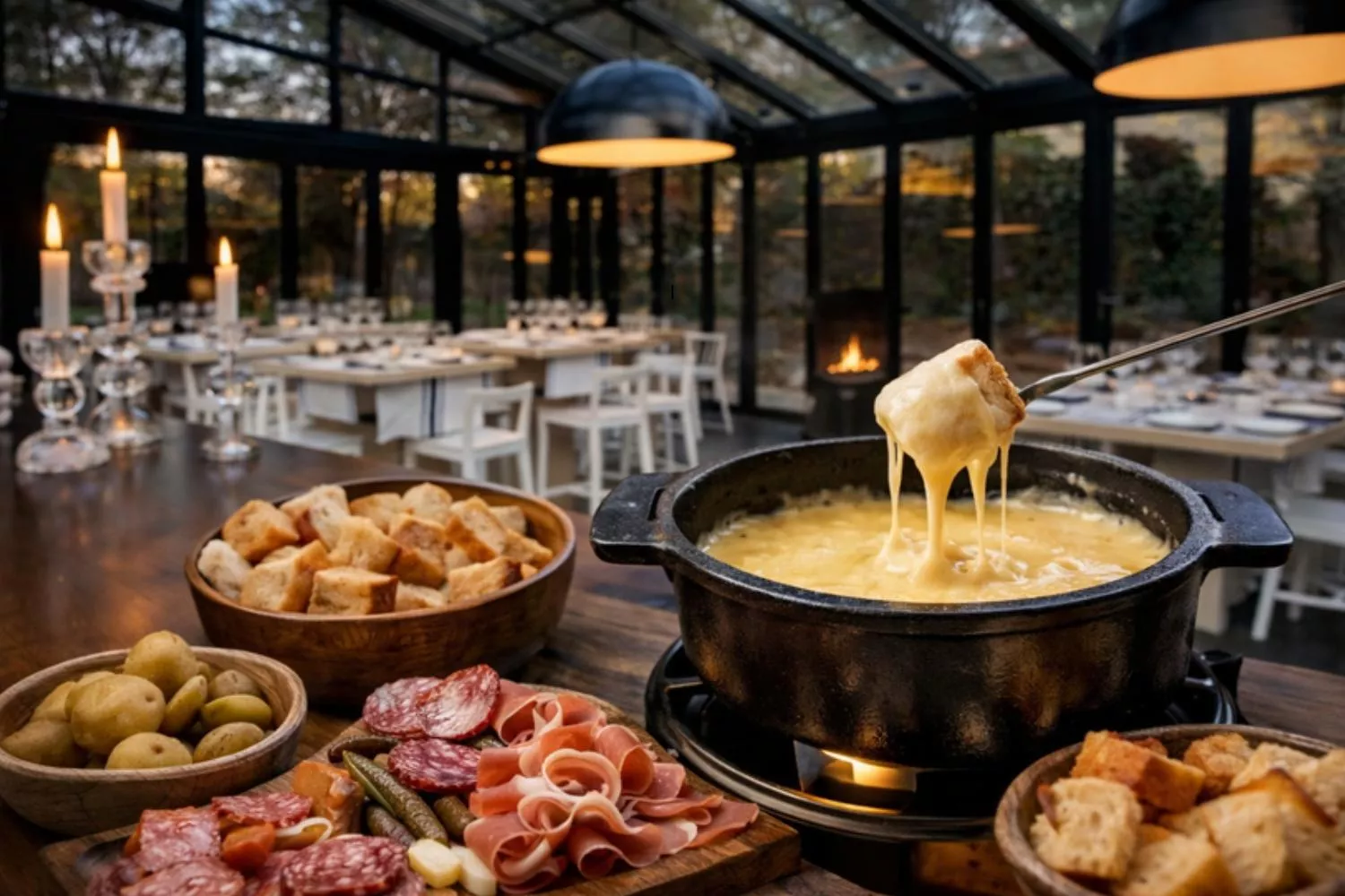 Una fondue en el restaurante Cabaña Marconi de Madrid / CEDIDA