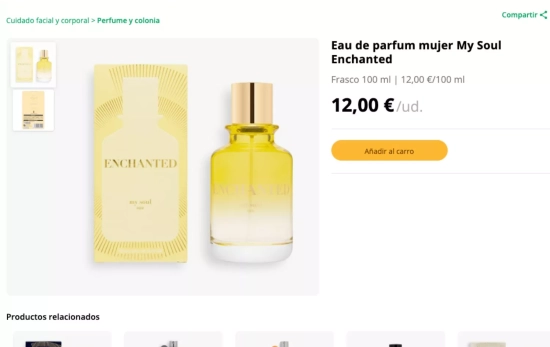 El perfume My Soul Enchantée de Mercadona / CAPTURA