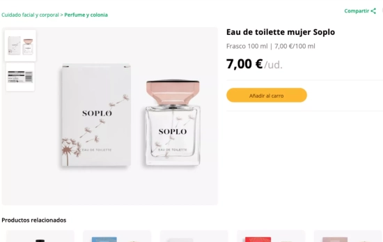 El perfume Soplo de Mercadona / CAPTURA