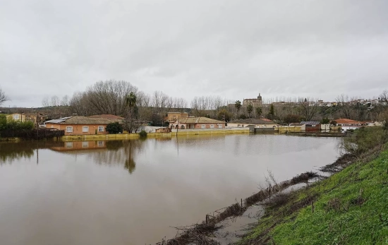 Inundaciones provocadas por el desbordamiento del río Alagón en Coria