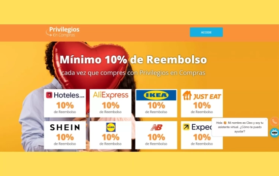 Página web de Privilegios en Compras / CG