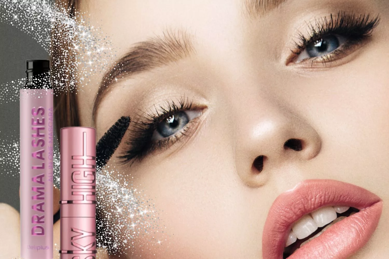 Una mujer y la nueva máscara de pestañas de Mercadona / Montaje Consumidor Global