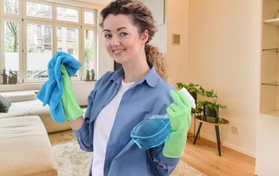 Una persona limpiando su hogar para que huela bien/ Montaje Consumidor Global